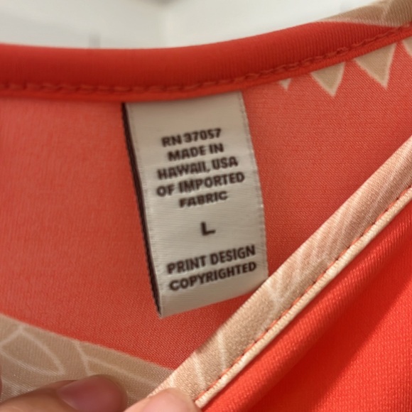 Tori Richard Red and Cream Dress - Picture 5 of 7